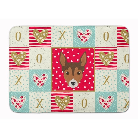 Carolines Treasures 19 x 27 in. Tenterfield Terrier Love Machine Washable Memory Foam Mat CK5239RUG
